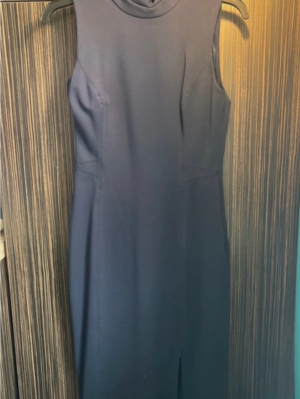 White House Black Market Navy Sleeveless Sheath Dress